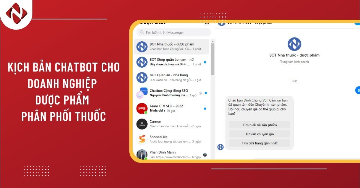 Kịch bản chatbot cho doanh nghiệp dược phẩm phân phối thuốc