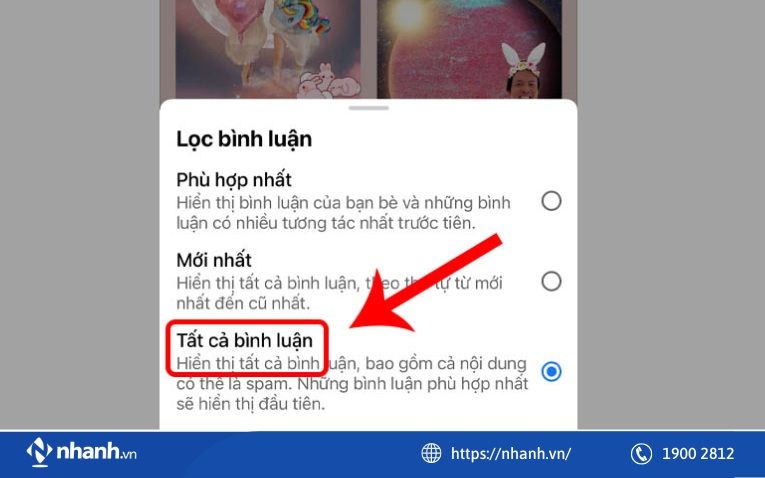 Bước 2: Cách hiện bình luận đã ẩn trên Facebook trên điện thoại