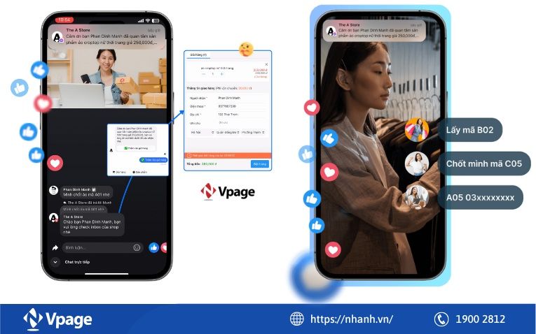 Trải nghiệm tính năng Facebook Live Shopping cùng Vpage