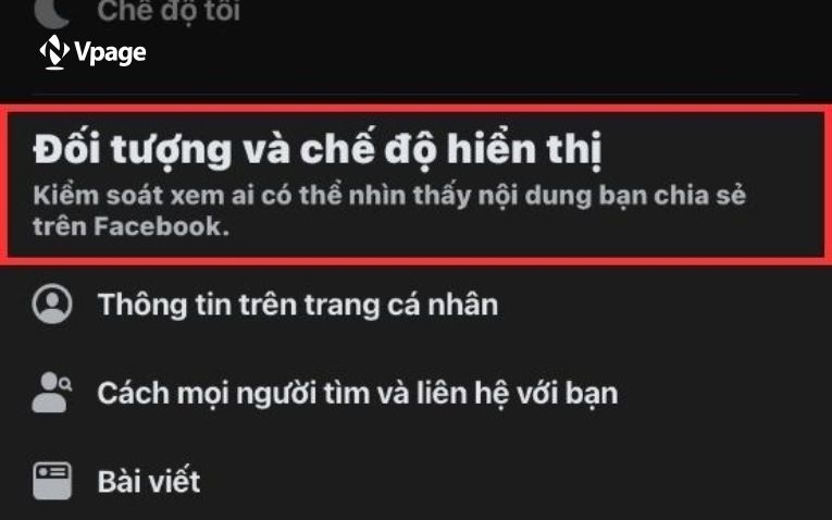 Chọn đối tượng và chế độ hiển thị