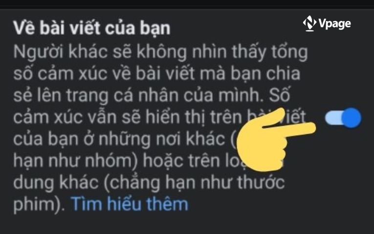 Chọn về bài viết của bạn