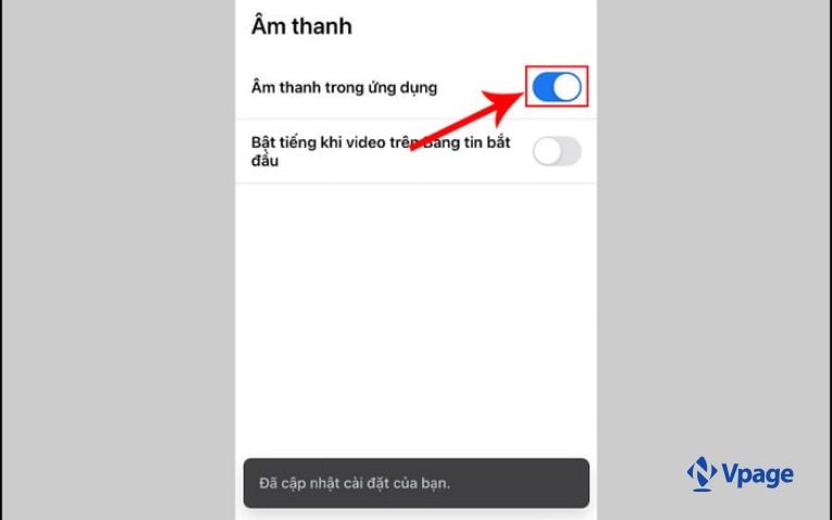 Tắt âm thanh thông báo trên fanpage