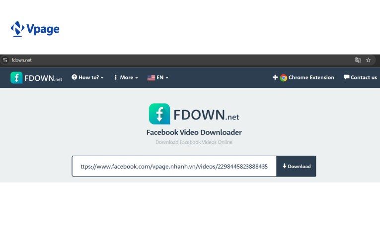 Cách lưu video trên Facebook bằng Fbdown