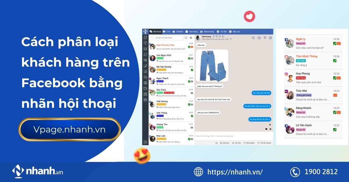 Cách phân loại khách hàng trên Facebook bằng nhãn hội thoại