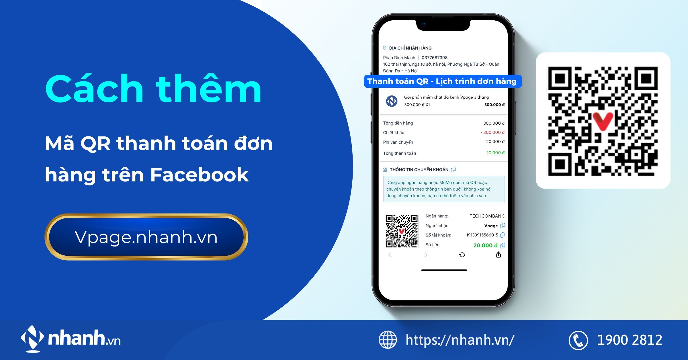 Cách thêm mã QR thanh toán đơn hàng trên Facebook