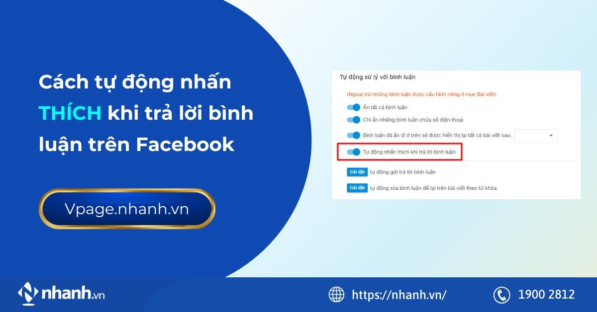 Cách tự động nhấn THÍCH khi trả lời bình luận trên Facebook