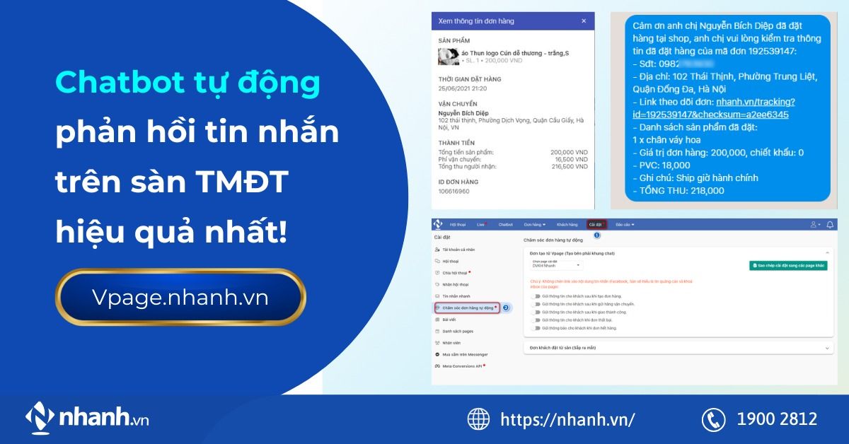 Chatbot tự động phản hồi tin nhắn trên sàn TMĐT hiệu quả nhất!