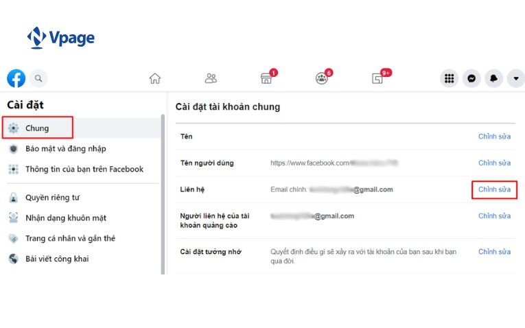 Chọn chỉnh sửa email