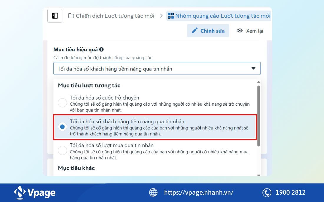 Tối ưu khách hàng tiềm năng qua tin nhắn Facebook Ads