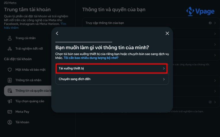 Chọn Tải xuống thiết bị
