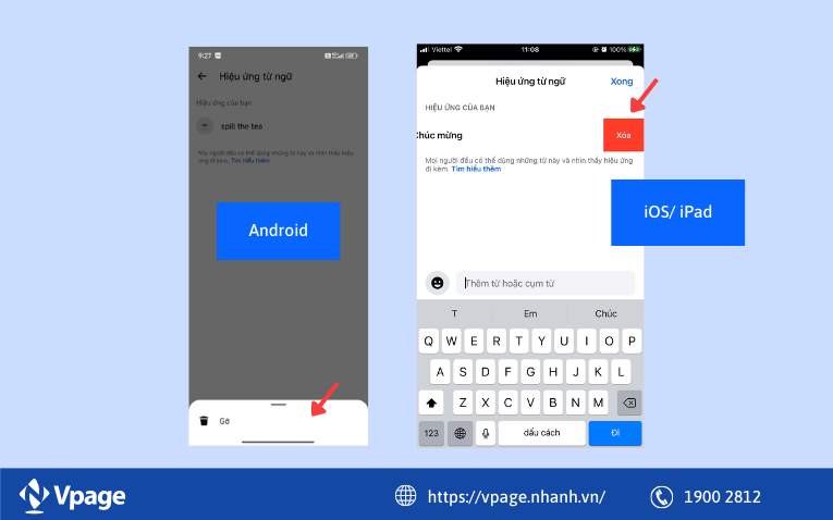Cách gỡ hiệu ứng từ ngữ