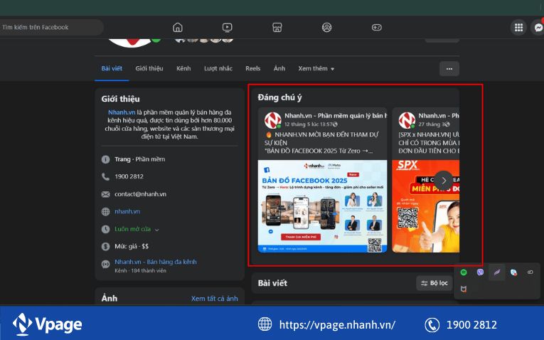 Pin bài viết quan trọng lên đầu trang