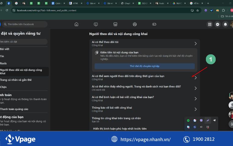 Cách hiển thị số người theo dõi trên trang cá nhân