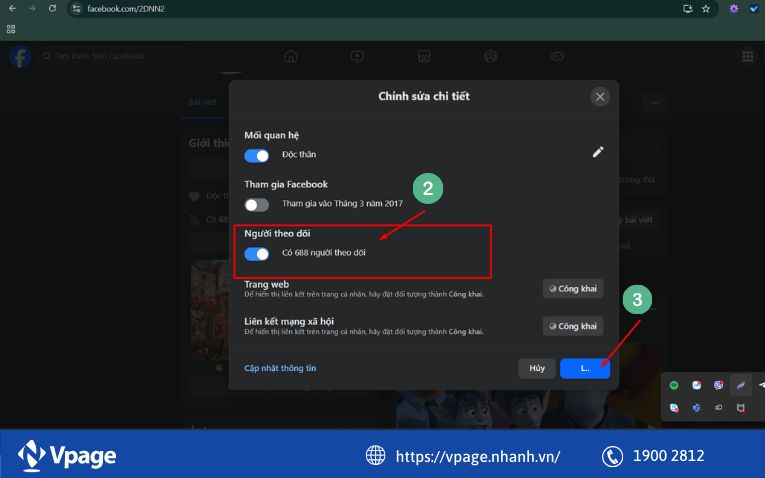 Cách hiển thị số người theo dõi trên trang cá nhân