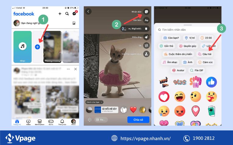 Cách đặt câu hỏi bằng sticker “Câu hỏi” 