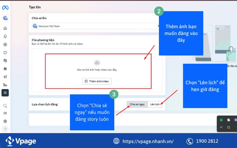 Kết hợp cùng nền tảng hỗ trợ như Meta Business Suite