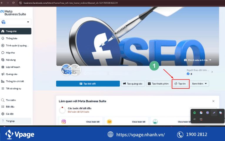 Kết hợp cùng nền tảng hỗ trợ như Meta Business Suite