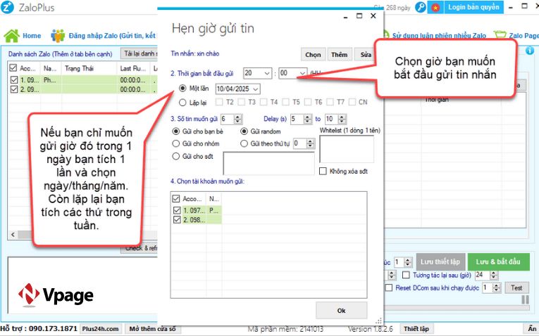 Sử dụng phần mềm ZaloPlus