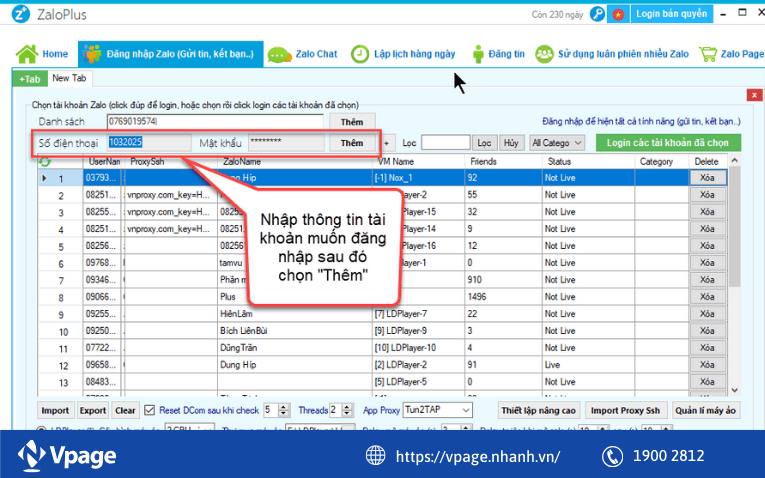 Sử dụng phần mềm ZaloPlus