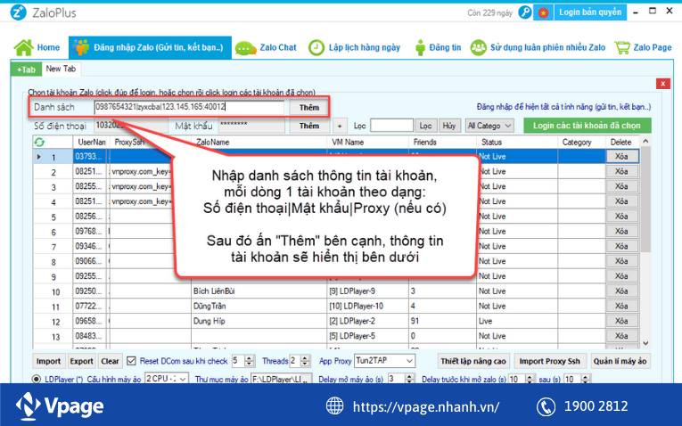 Sử dụng phần mềm ZaloPlus