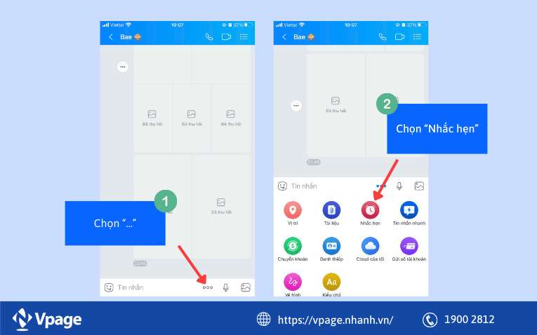 Sử dụng tính năng Nhắc hẹn trong Zalo