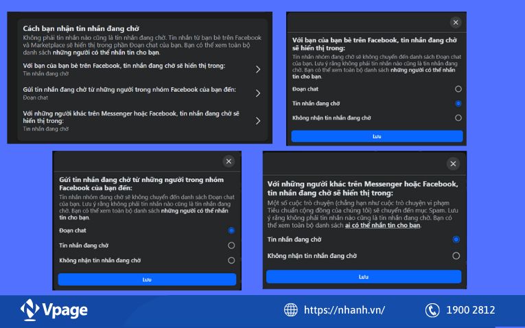 Cách điều chỉnh đối tượng gửi tin nhắn chờ trên máy tính