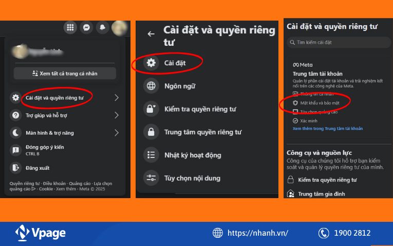 Nhấp vào ảnh đại diện của bạn ở trên cùng bên phải, rồi nhấp vào Cài đặt và quyền riêng tư, Nhấp vào Cài đặt