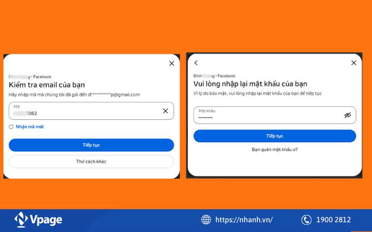  Nhập mã được gửi vào email bạn để xác thực