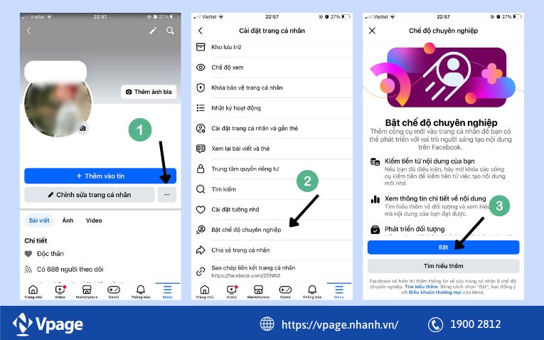 Chuyển sang “Chế độ chuyên nghiệp” để chạy ads trực tiếp
