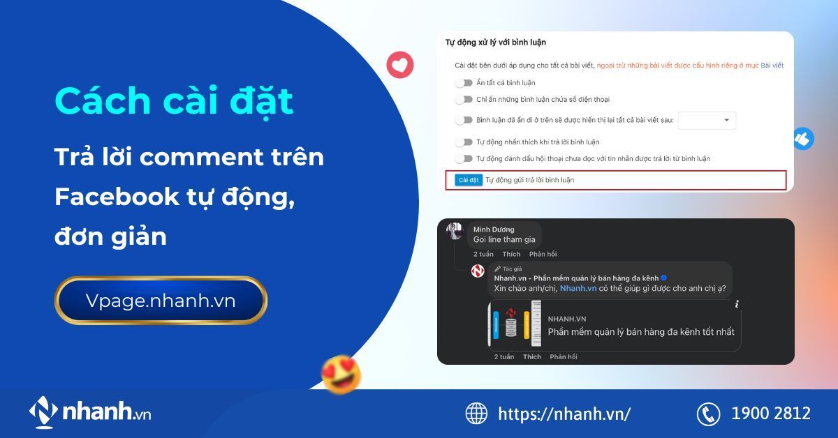 Cách cài đặt trả lời comment trên Facebook