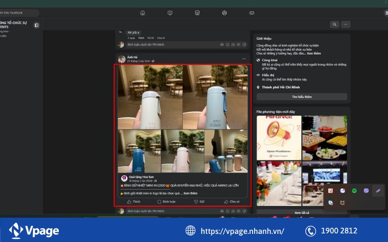 Chia sẻ bài viết đang chạy ads vào group