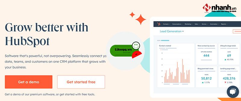Phần mềm quản lý fanpage HubSpot Marketing Hub
