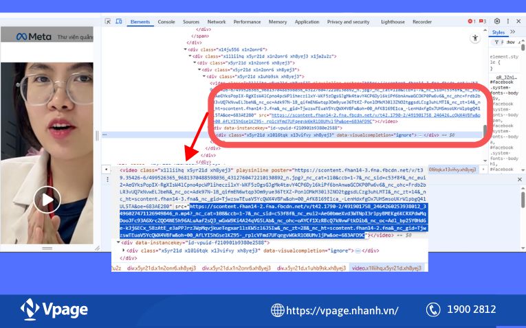 tìm đến mã code bắt đầu bằng src=”...”. Hãy copy phần ở trong dấu ngoặc kép “..”. 