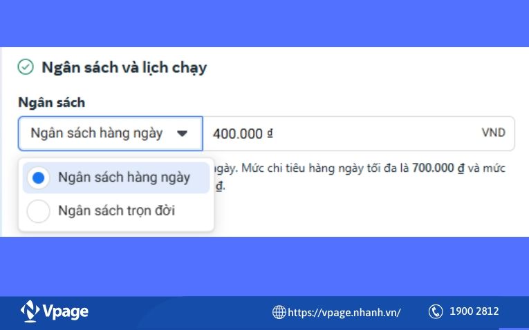 Quy định ngân sách tối đa cho quảng cáo
