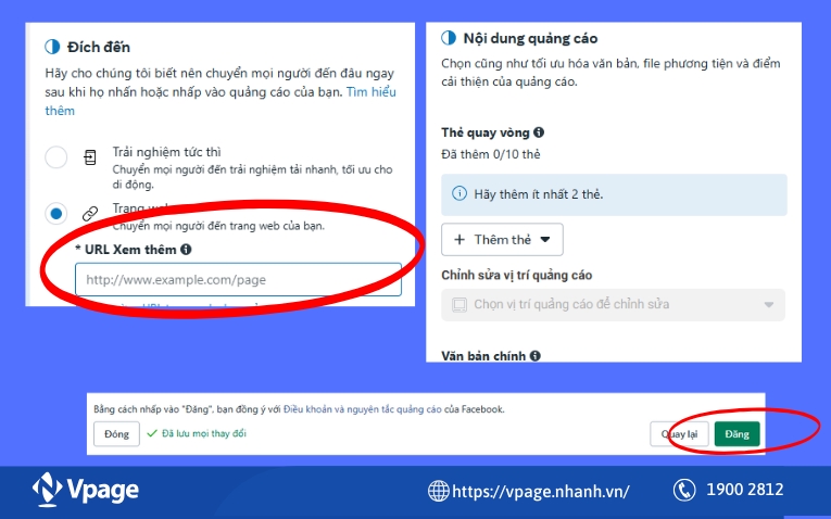 Hoàn thiện việc đăng nội dung quảng cáo