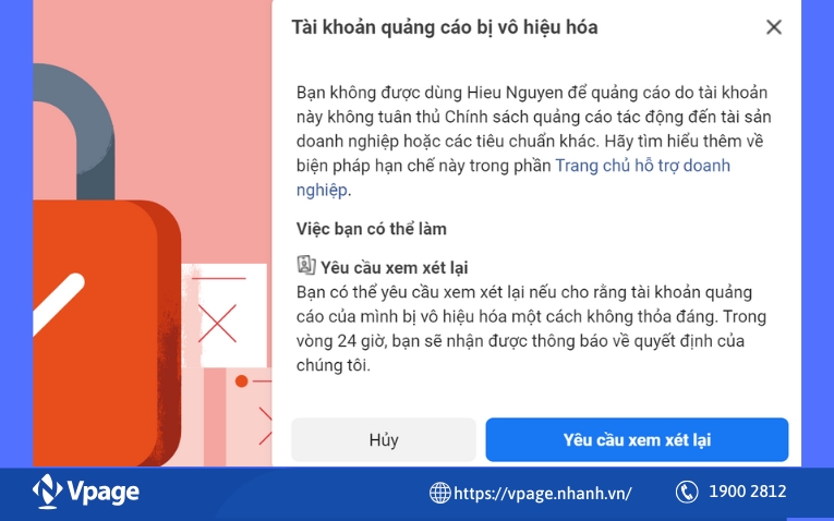  Quảng cáo bị từ chối do vi phạm chính sách