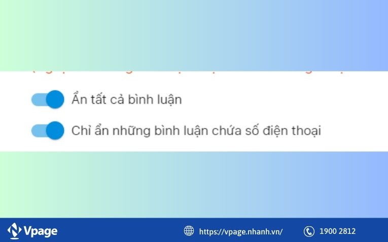 Cài đặt bình luận VPage