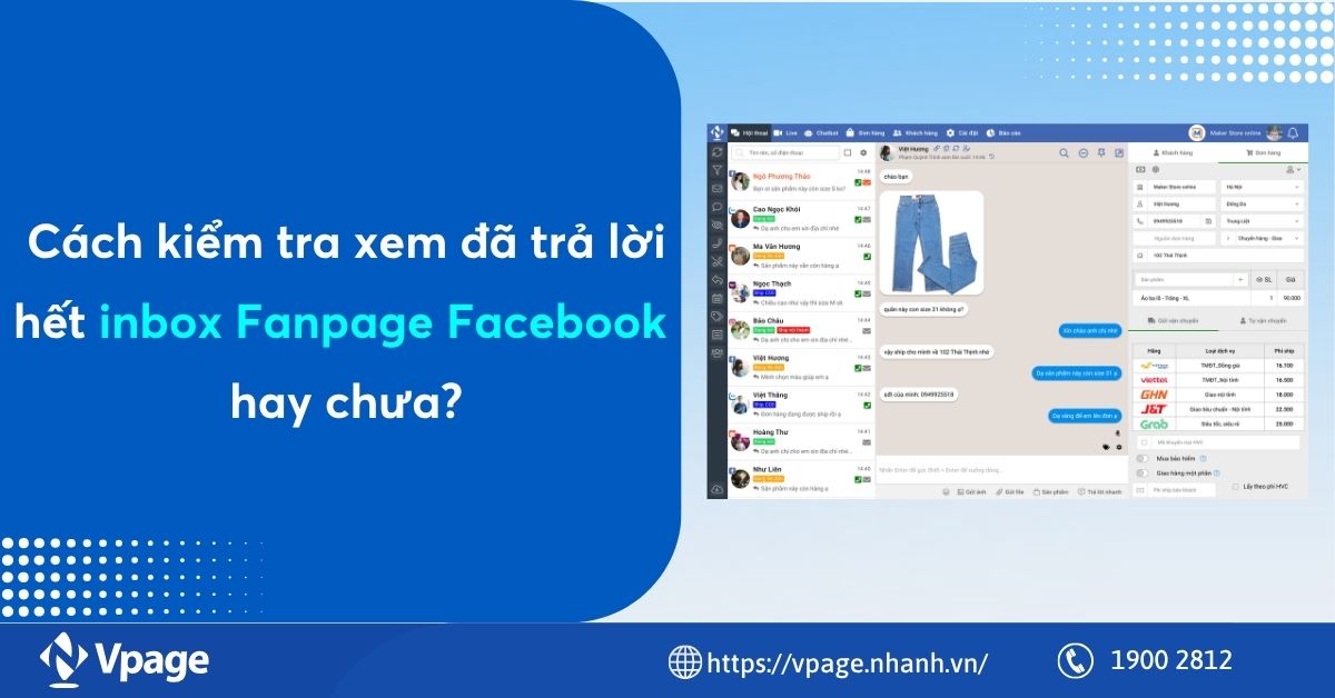 Cách kiểm tra xem đã trả lời hết inbox Fanpage Facebook hay chưa?
