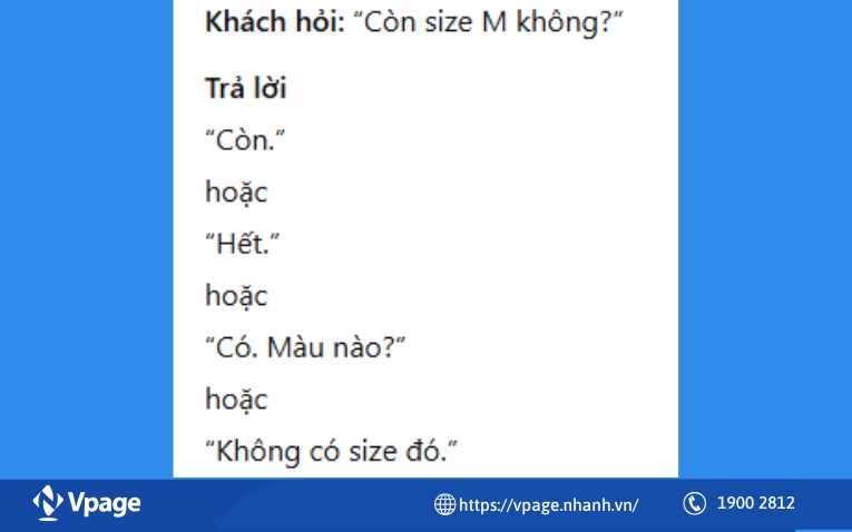 Nội dung phản hồi không đủ thuyết phục