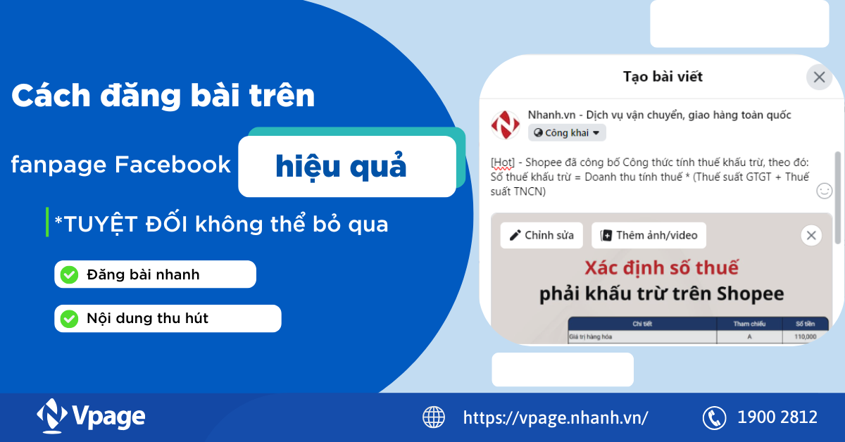 cách đăng bài lên fanpage Facebook nhanh