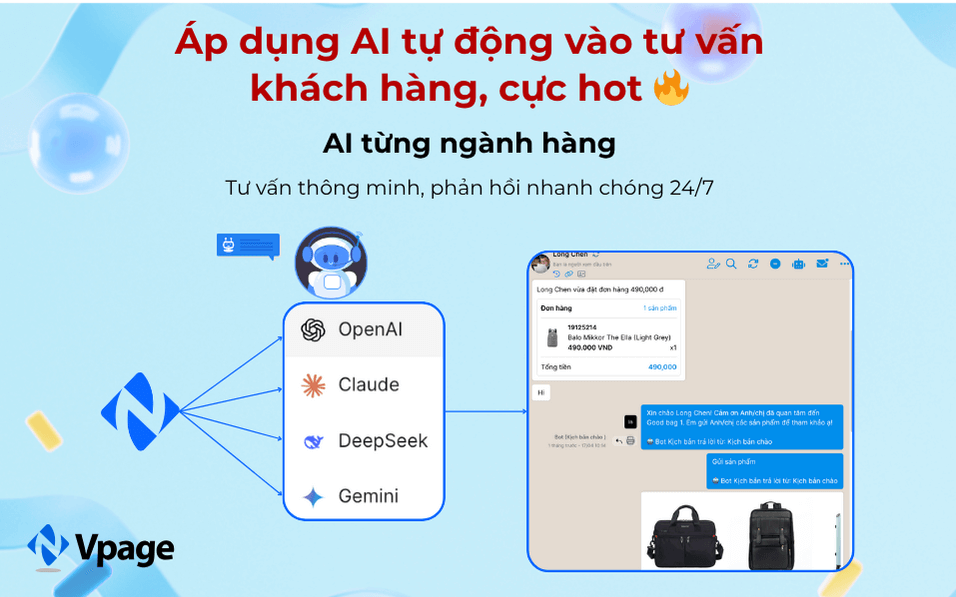 Áp dụng AI tự động vào tư vấn khách hàng