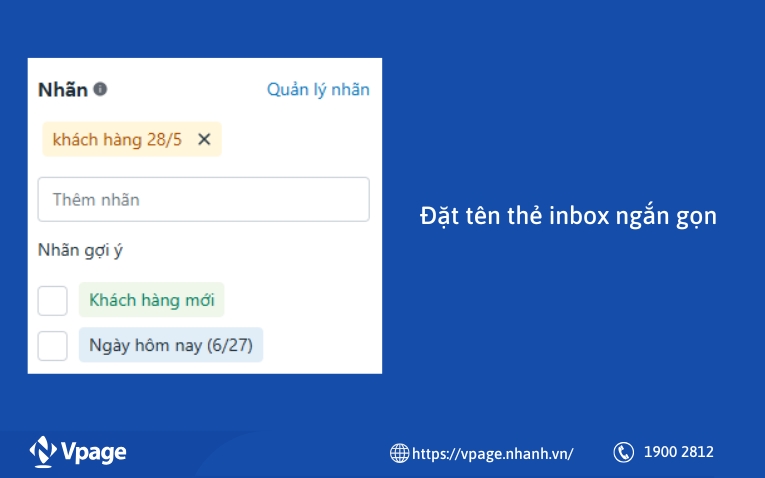 Đặt tên thẻ ngắn gọn, dễ hiểu và thống nhất