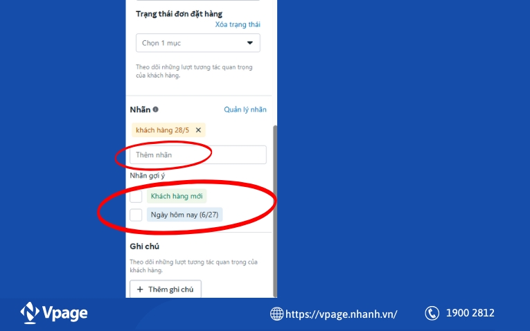 Thêm hoặc chọn thẻ phù hợp