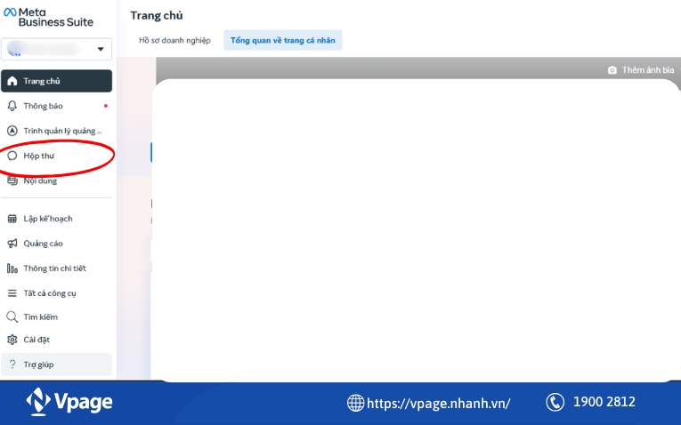 Truy cập Hộp thư của Meta Business Suite