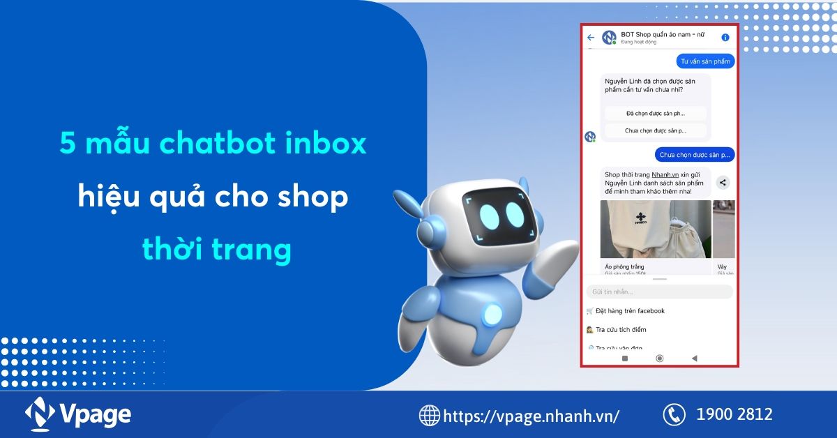 5 mẫu chatbot inbox hiệu quả cho shop thời trang