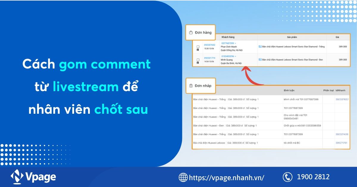 Cách gom comment từ livestream để nhân viên chốt sau