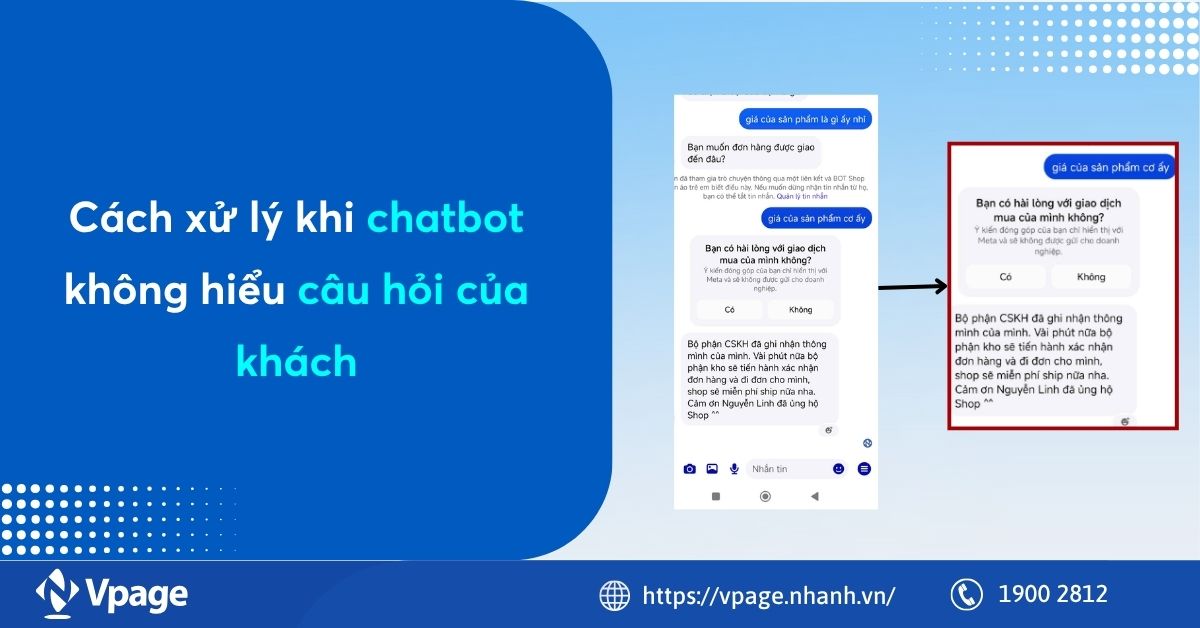 Cách xử lý khi chatbot không hiểu câu hỏi của khách