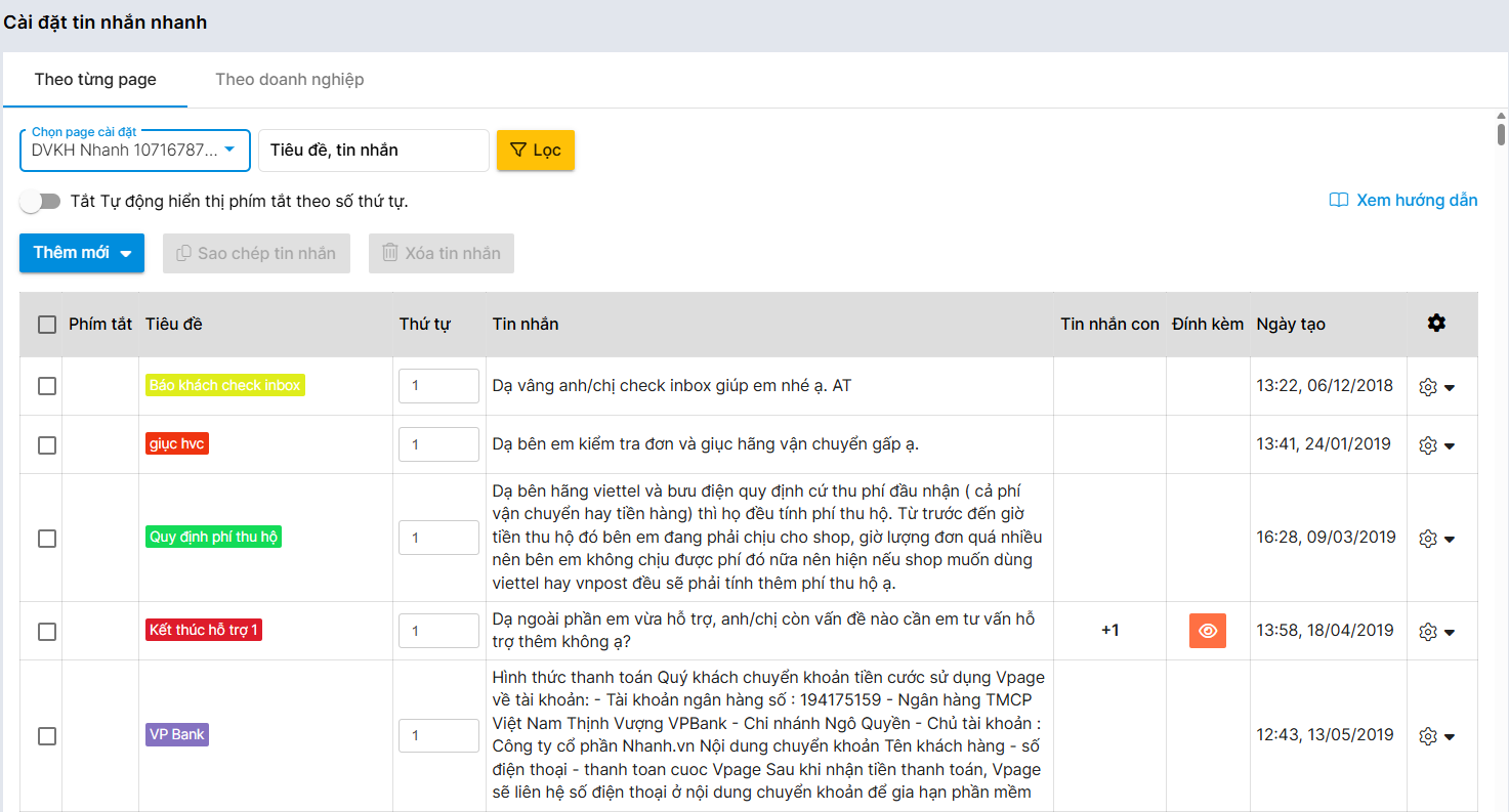Kịch bản Chatbot