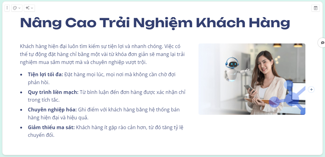 Nâng cao trải nghiệm khách hàng