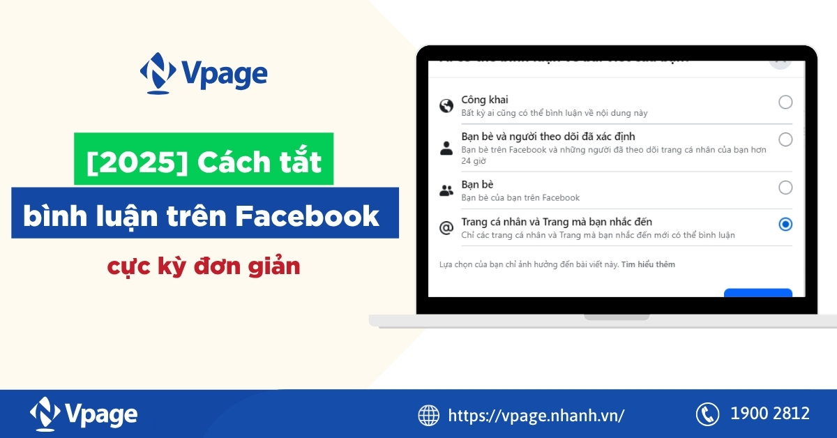 Cách tắt bình luận trên Facebook